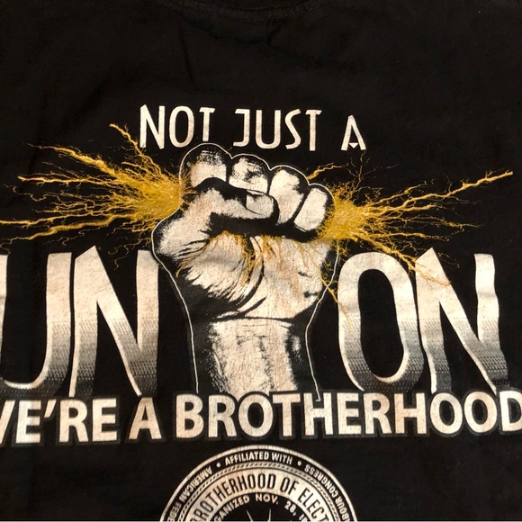 Teamsters Union IBEW International Brotherhood Electrical Workers blk t-shirt - Picture 6 of 8